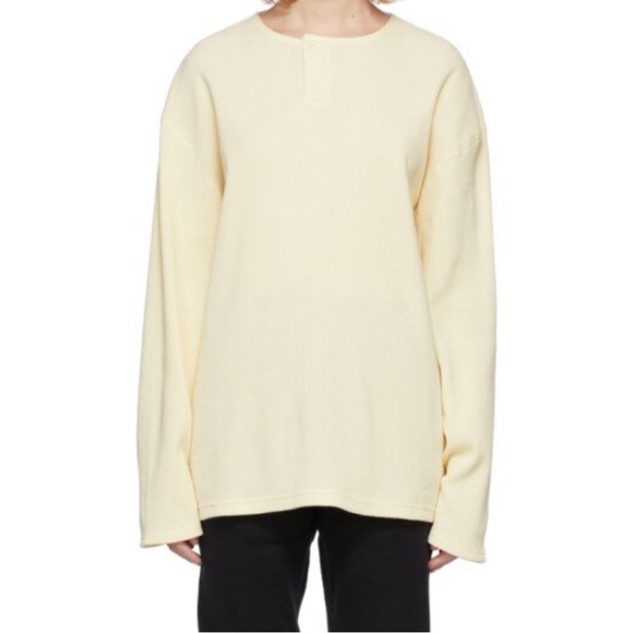 Fear of God Essentials Thermal Long Sleeve in “Buttercream” - Picture 2 of 10